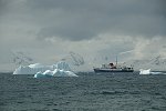 between the icebergs