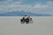 Cycling on Salar de Uyuni, Bolivia